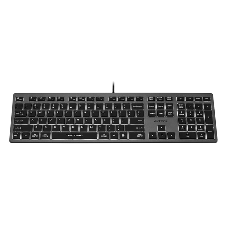 A4tech FX60H QWERTY Gaming Tastatur 12 Multimedia-Navigationstasten 2X USB-Anschlüsse Plug & Play USB-Anschluss Kabelgebunden 1.5 m Kabellänge (Weiße Hintergrundbeleuchtung)
