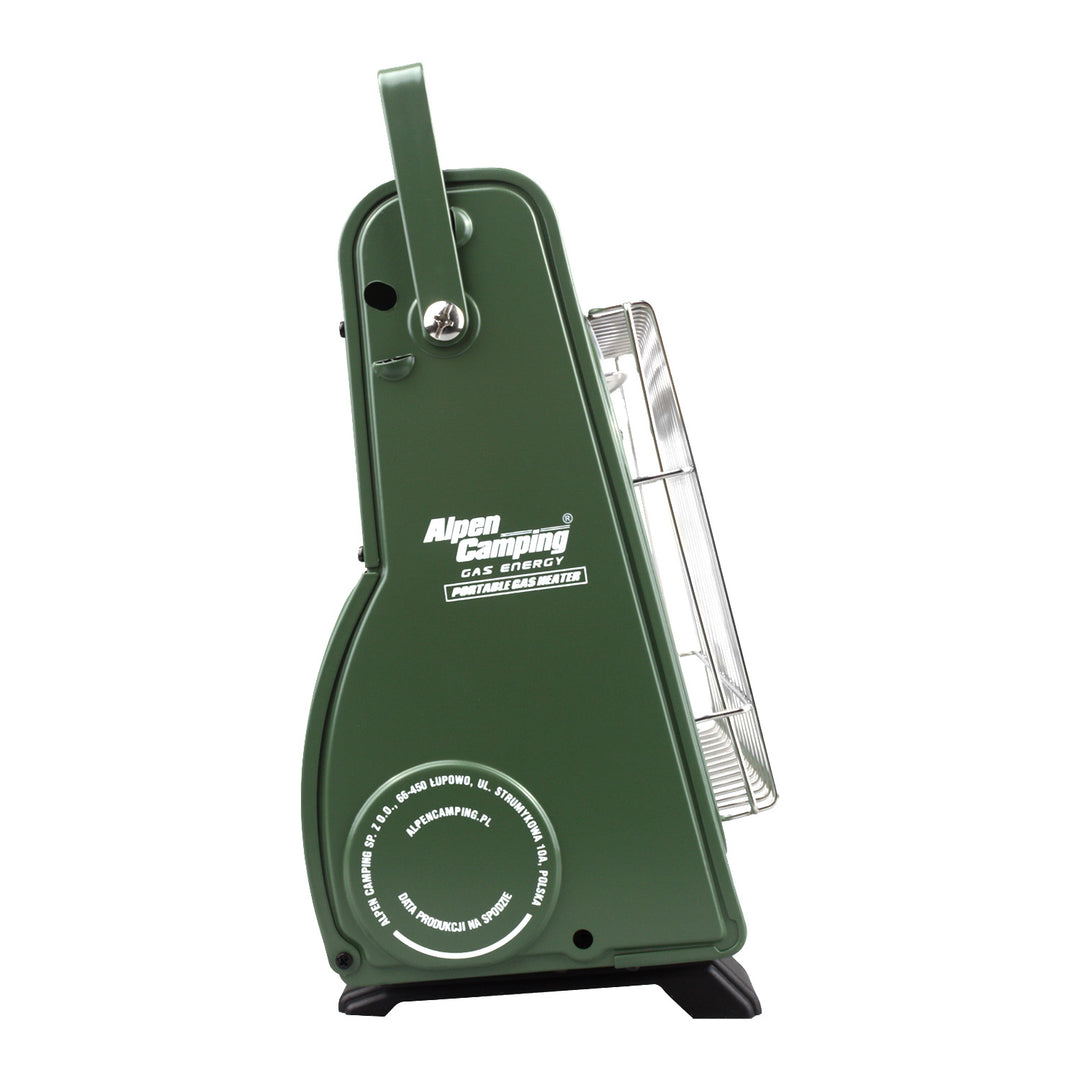 Tragbarer Gasheizer Alpen Camping, Gasverbrauch 124g/h, Piezozündung, IK-1000 PRO, ICELAND + 4 Kartuschen