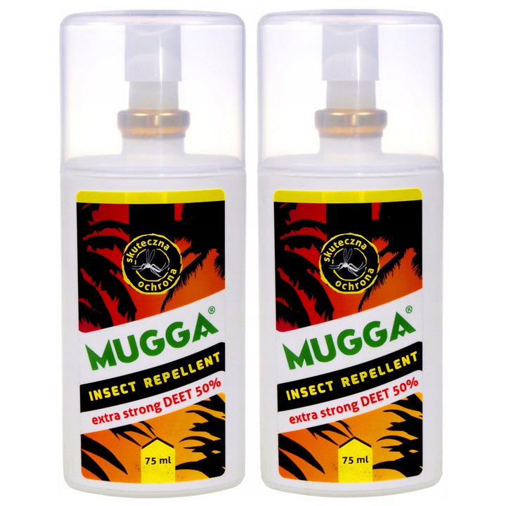 2x Mugga Spray 50% Deet Insektenschutzmittel 75ml