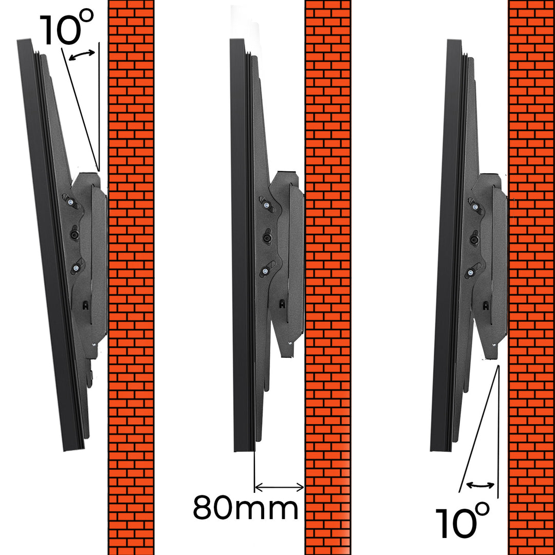 Maclean-Halterung für TV max. VESA 900x600, 60-120", 120kg, schwarz, MC-750N