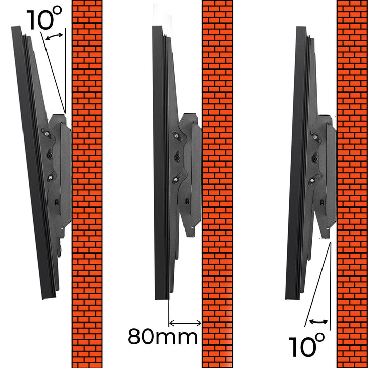 Maclean-Halterung für TV max. VESA 900x600, 60-120", 120kg, schwarz, MC-750N