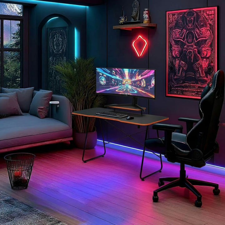 Gaming-Tisch mit NanoRS-Monitorablage, 50kg max, Höhe 850mm, schwarz, RS170