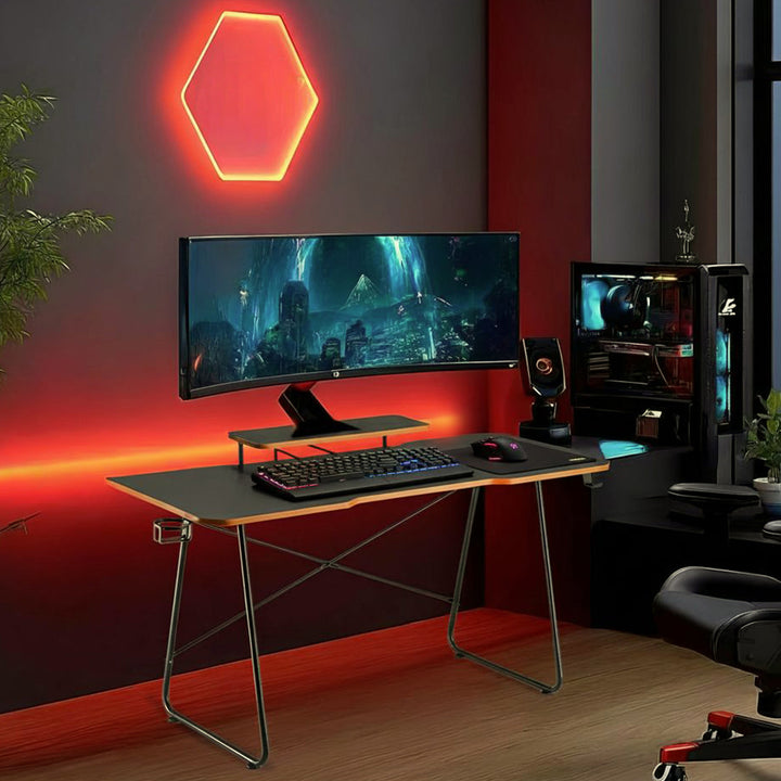 Gaming-Tisch mit NanoRS-Monitorablage, 50kg max, Höhe 850mm, schwarz, RS170