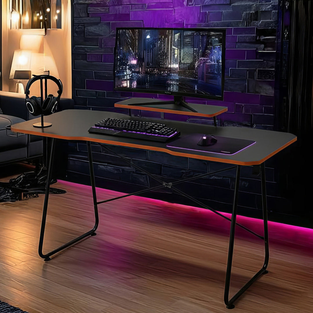 Gaming-Tisch mit NanoRS-Monitorablage, 50kg max, Höhe 850mm, schwarz, RS170
