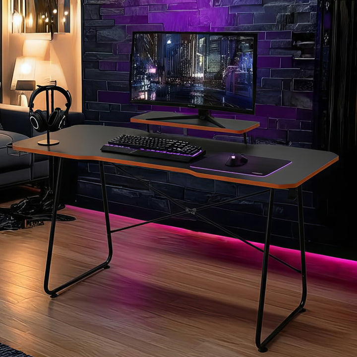 Gaming-Tisch mit NanoRS-Monitorablage, 50kg max, Höhe 850mm, schwarz, RS170
