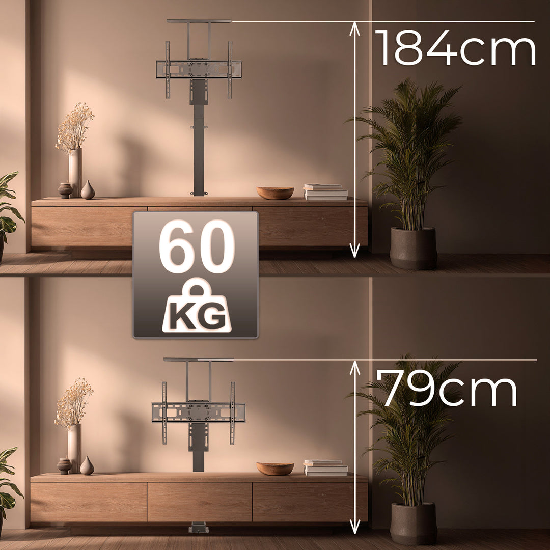 Elektrisch Höhenverstellbare TV Halterung, TUYA, 37''-80''', VESA 600x400, max 60kg, MC-866T