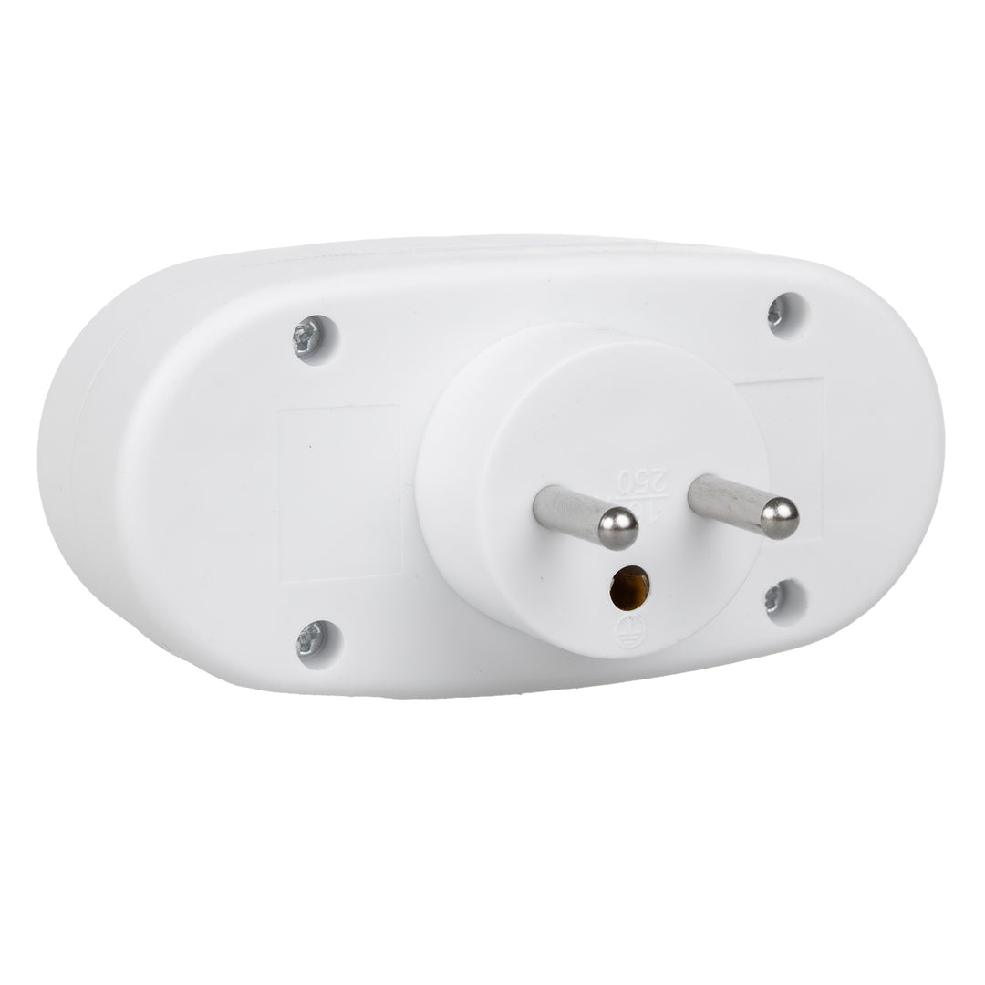 Maclean-Steckdose, Verteiler mit 2 Steckdosen und Ein/Aus-Schalter, Typ E, 2x16A, MCE337 E