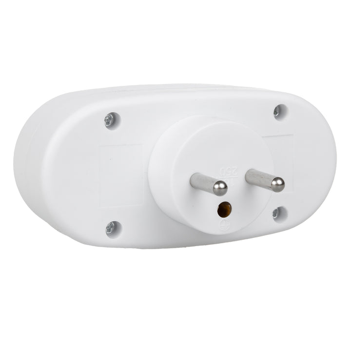 Maclean-Steckdose, Verteiler mit 2 Steckdosen und Ein/Aus-Schalter, Typ E, 2x16A, MCE337 E