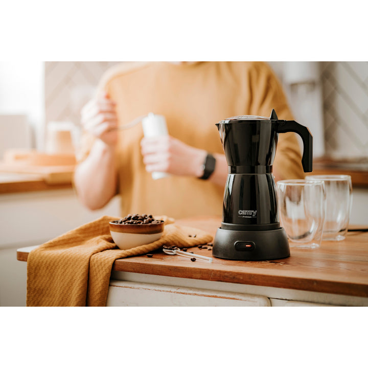 Moka Camry CR 4415B 300ml elektrische Kaffeemaschine für 6 Tassen Espresso