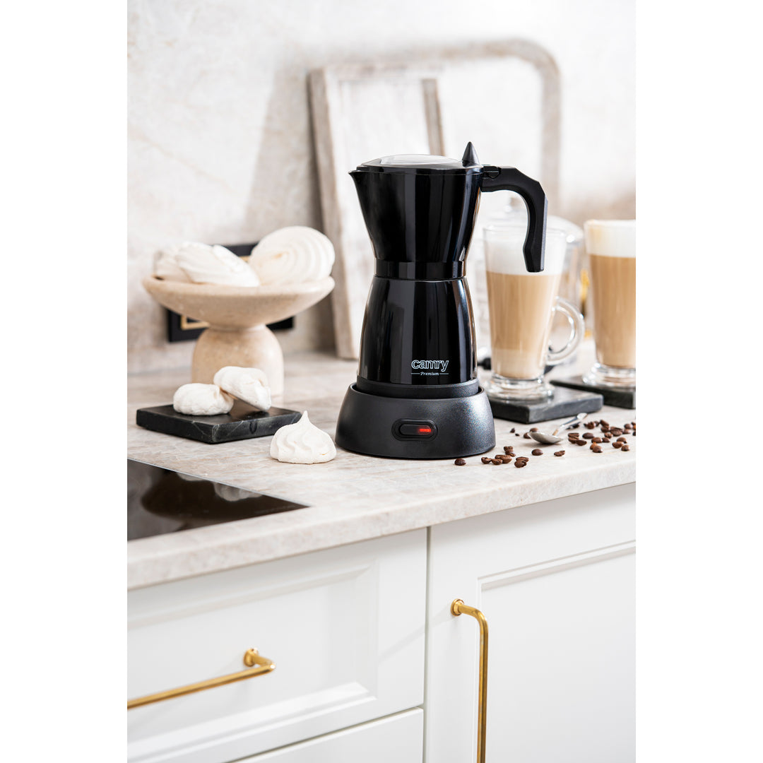 Moka Camry CR 4415B 300ml elektrische Kaffeemaschine für 6 Tassen Espresso
