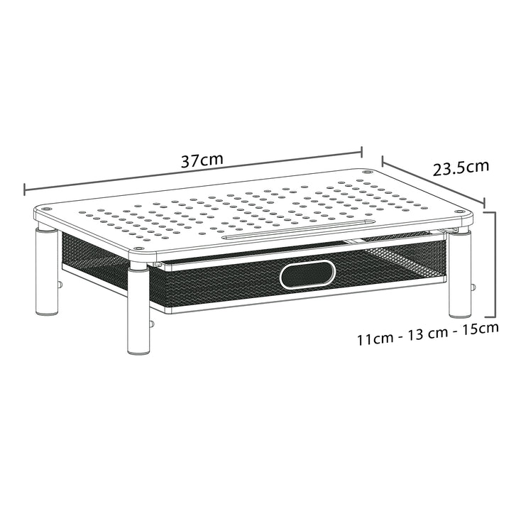 Maclean Monitor-/Laptop-Ständer mit Schublade , 13-32", MC-947