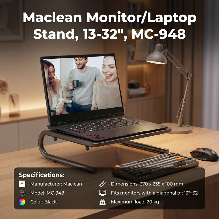 Maclean Monitor-/Laptop-Ständer, 13-32", MC-948, Maximale Belastung: 20 kg