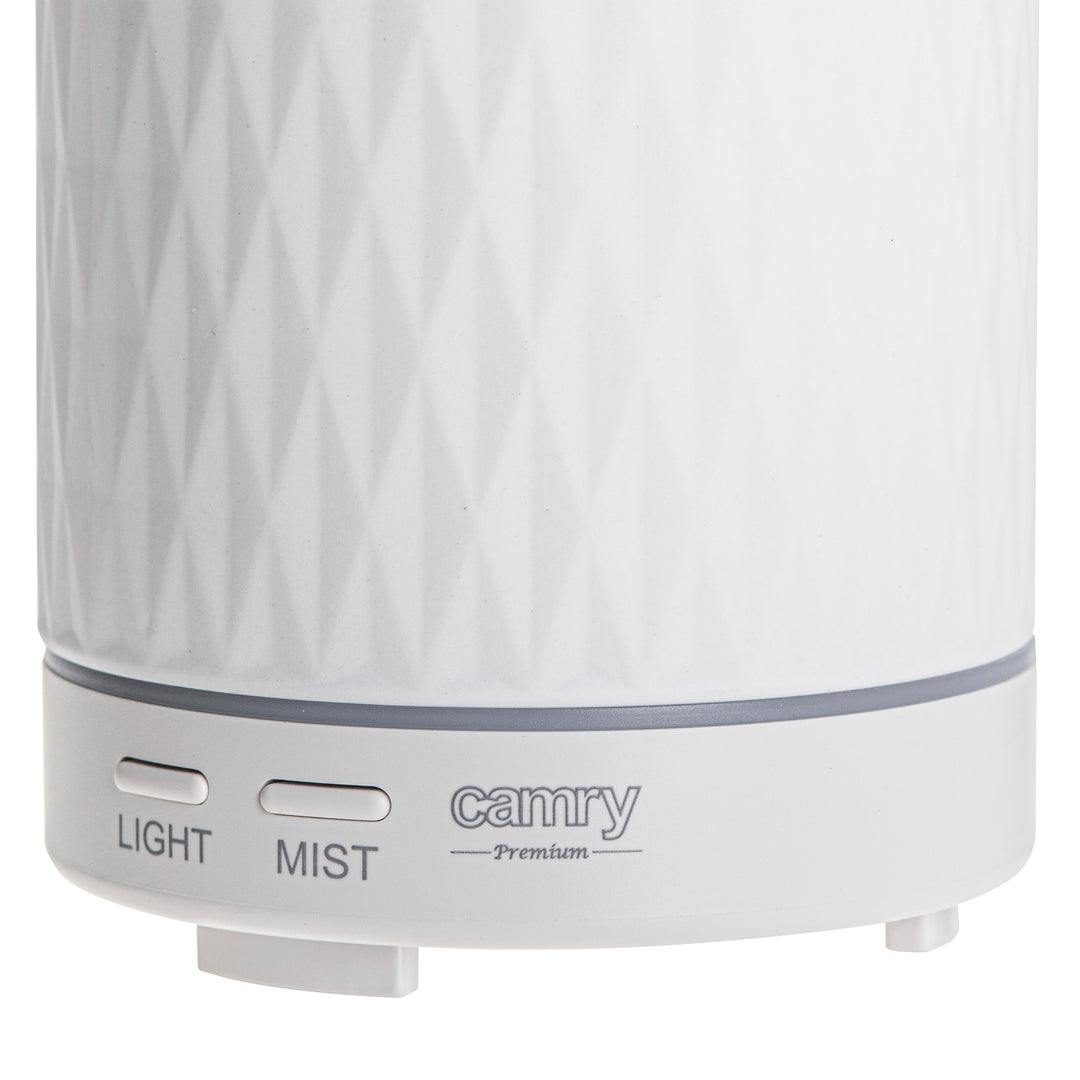 Camry CR 7970 Ultraschall-Aromadiffusor 3in1, 3 Funktionen: Aromatherapie, Schonende Befeuchtung, Stimmungslampen,Ultraschallfrequenz: 2,4MHz, Fassungsvermögen: 100ml, Befeuchtungsleistung: 20-30ml/h