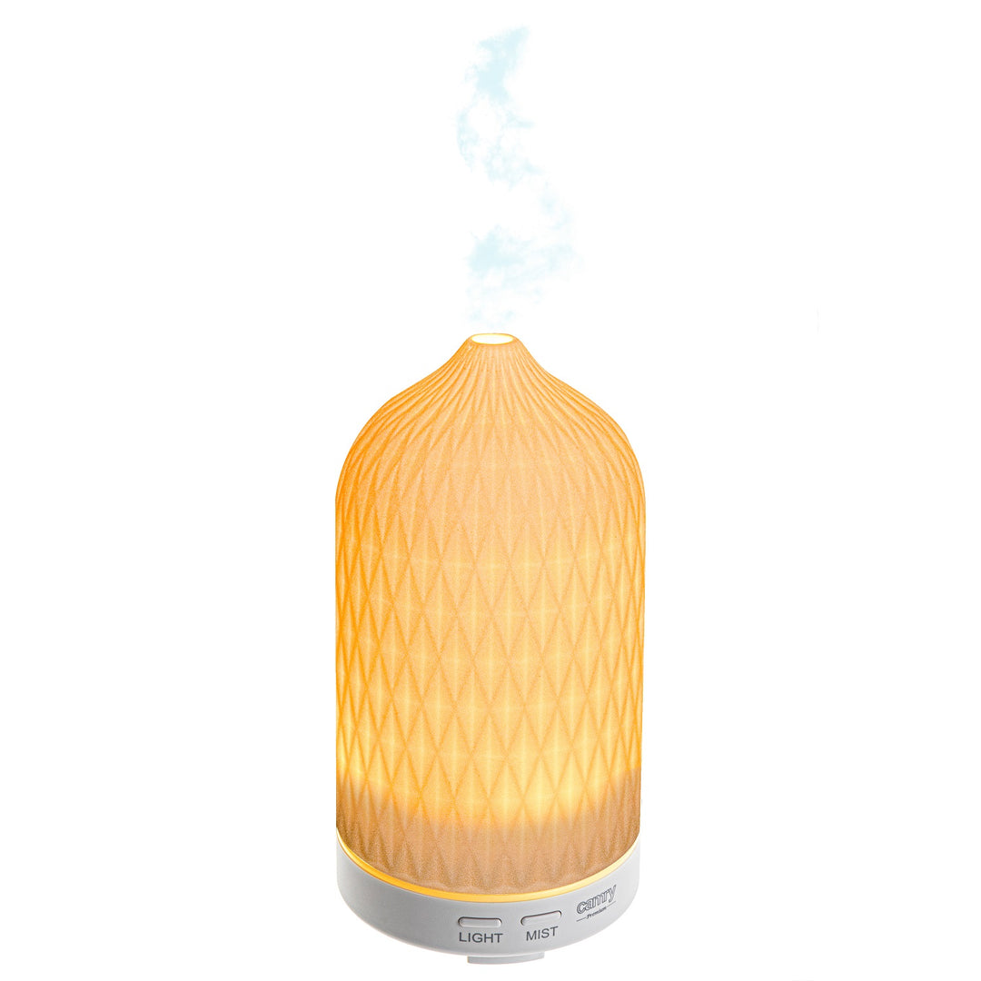 Camry CR 7970 Ultraschall-Aromadiffusor 3in1, 3 Funktionen: Aromatherapie, Schonende Befeuchtung, Stimmungslampen,Ultraschallfrequenz: 2,4MHz, Fassungsvermögen: 100ml, Befeuchtungsleistung: 20-30ml/h