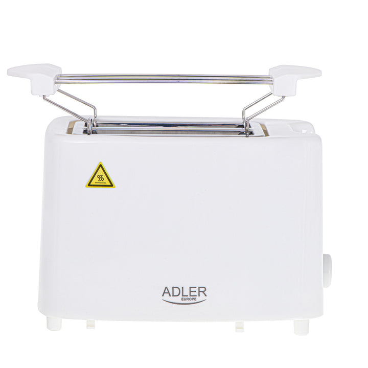 Adler Toaster, 6 Regelstufen, Brötchenrost, 900W, weiß, AD 3223