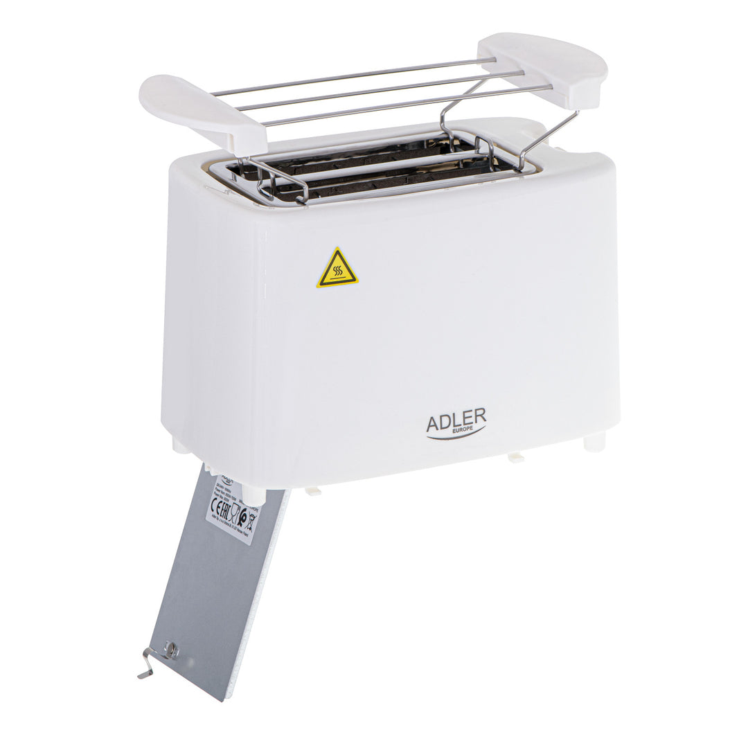 Adler Toaster, 6 Regelstufen, Brötchenrost, 900W, weiß, AD 3223