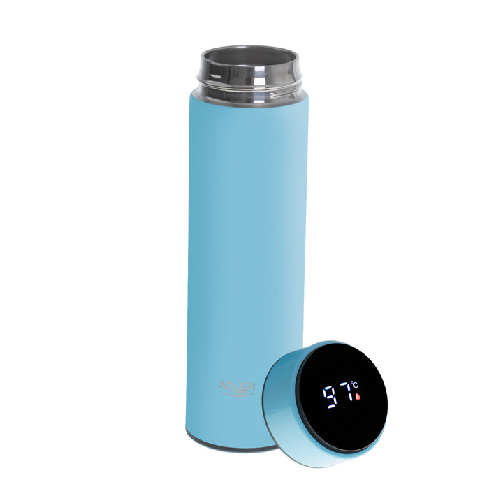Adler Thermoskanne, LED-Touchdisplay, Fassungsvermögen 473 ml, Farbe blau, AD 4506