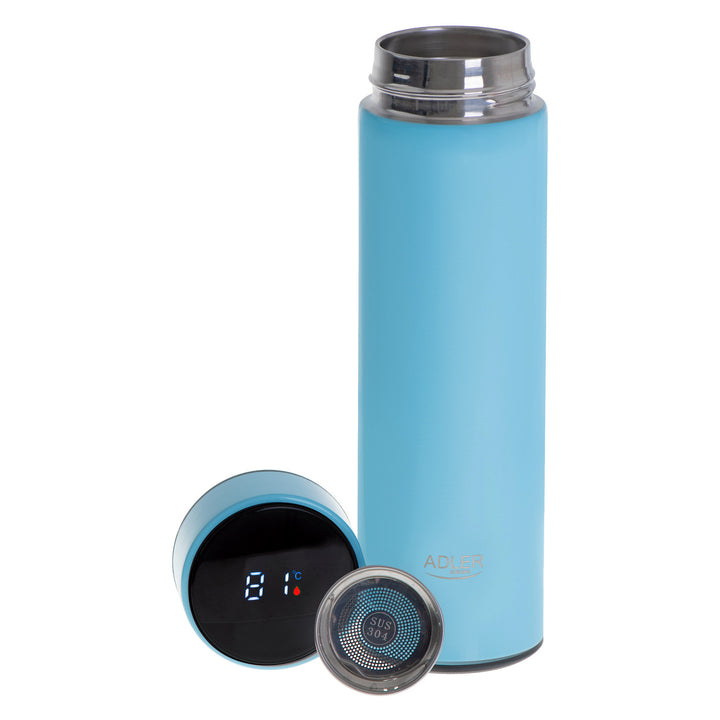 Adler Thermoskanne, LED-Touchdisplay, Fassungsvermögen 473 ml, Farbe blau, AD 4506