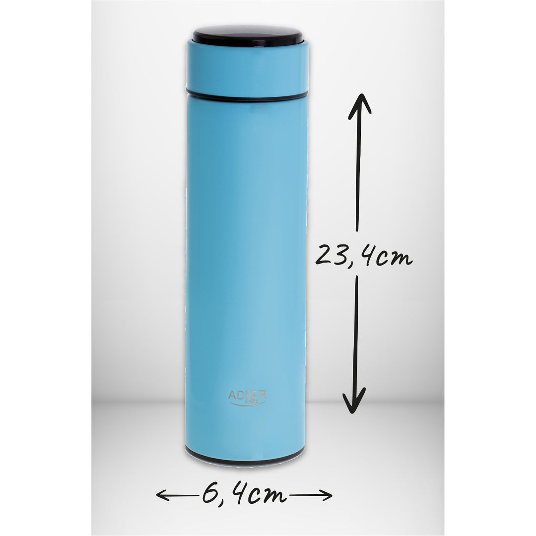 Adler Thermoskanne, LED-Touchdisplay, Fassungsvermögen 473 ml, Farbe blau, AD 4506