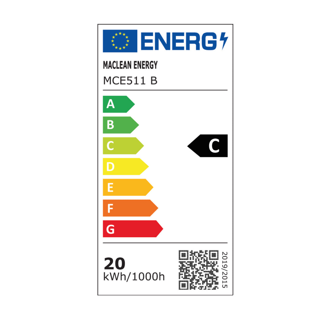 Maclean LED-Lampe schwarz 20W IP65 2750lm neutralweiß 4000K MCE511 B