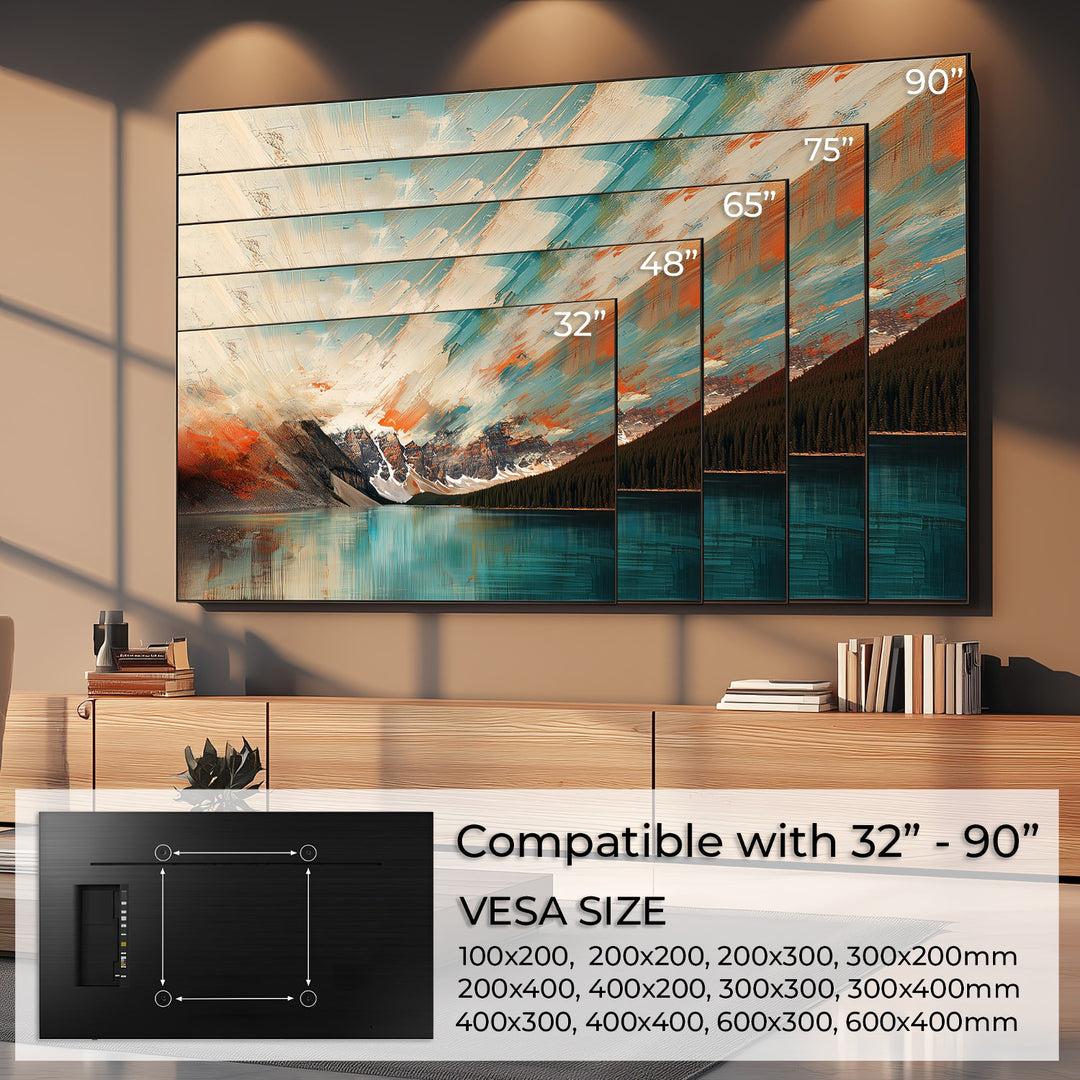 Maclean TV-Halterung, max VESA 600x400, 32-90", 80kg, Neigungsverstellung +15°~-15°, MC-421