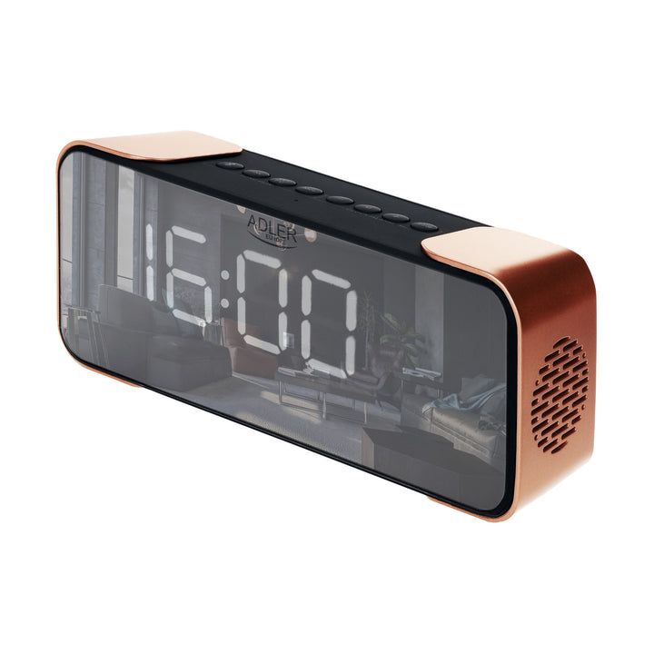 Adler AD 1190 Copper kabelloser Radiowecker mit LED-Display und Bluetooth-Funktion