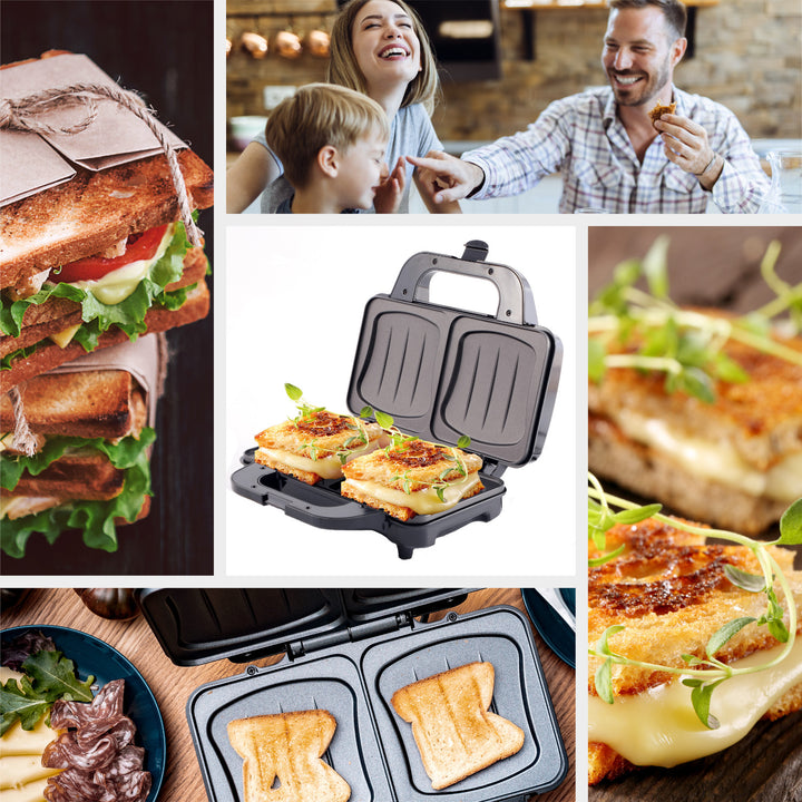Camry Sandwichtoaster, für 2 Sandwiches, maximale Leistung 1300 W, Antihaftbeschichtung, CR 3054