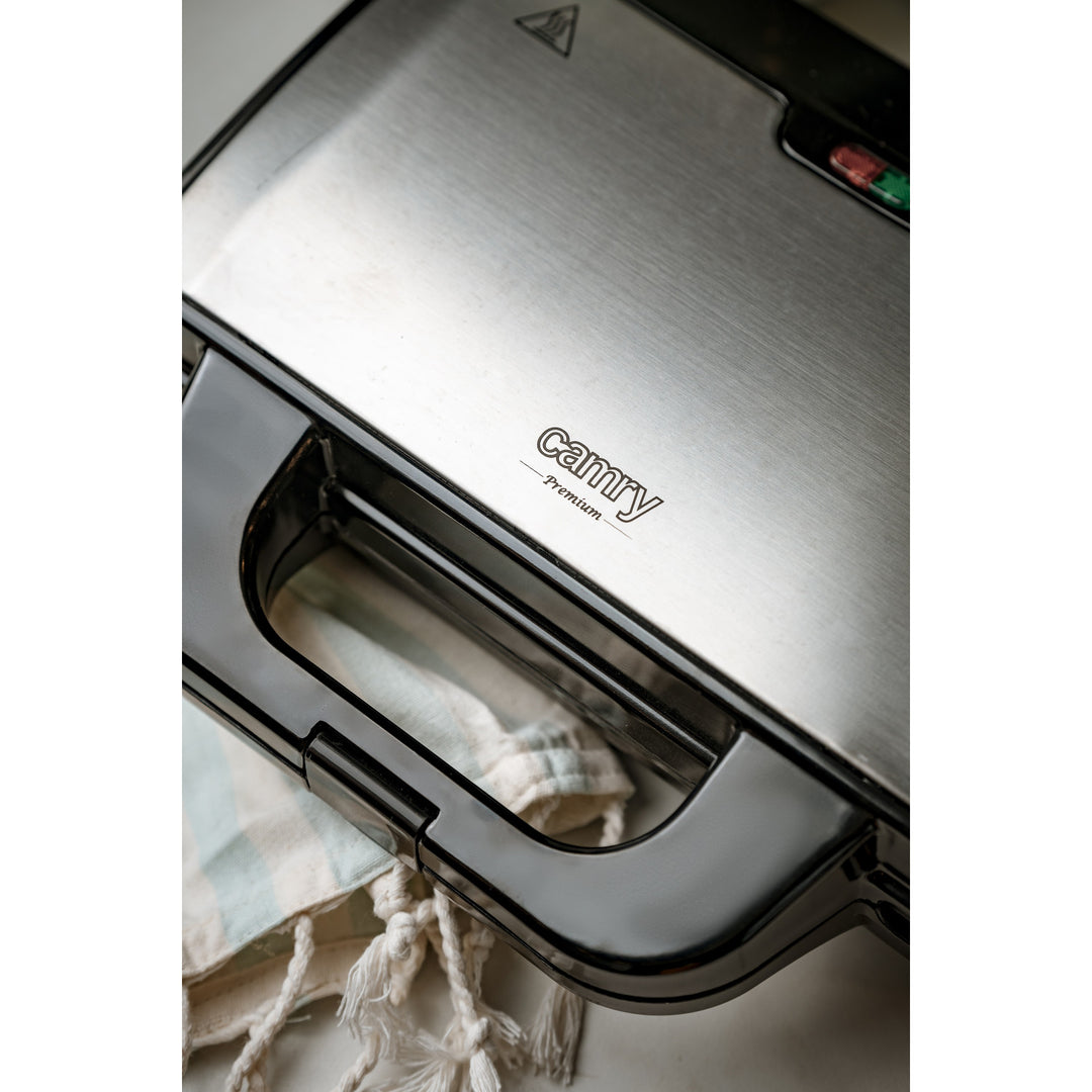 Camry Sandwichtoaster, für 2 Sandwiches, maximale Leistung 1300 W, Antihaftbeschichtung, CR 3054