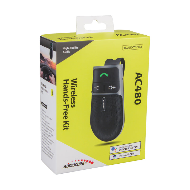 Bluetooth 5.0-Freisprecheinrichtung Audiocore AC480 A2DP, 2-W-Lautsprecher, Google, Siri