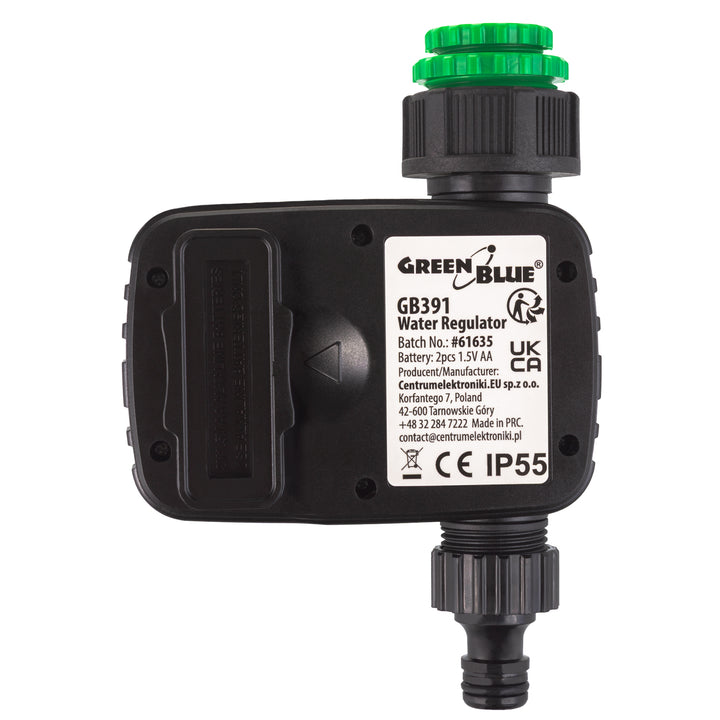GreenBlue elektronische Bewässerungssteuerung, Programmierer, Stromversorgung 2x 1,5V AA, GB391