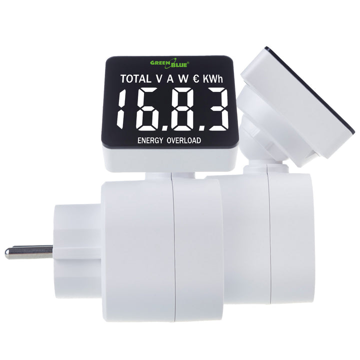 GreenBlue Energiezähler, Wattmeter, 16A, max. 3680W, Unterspeicher, GB620 E