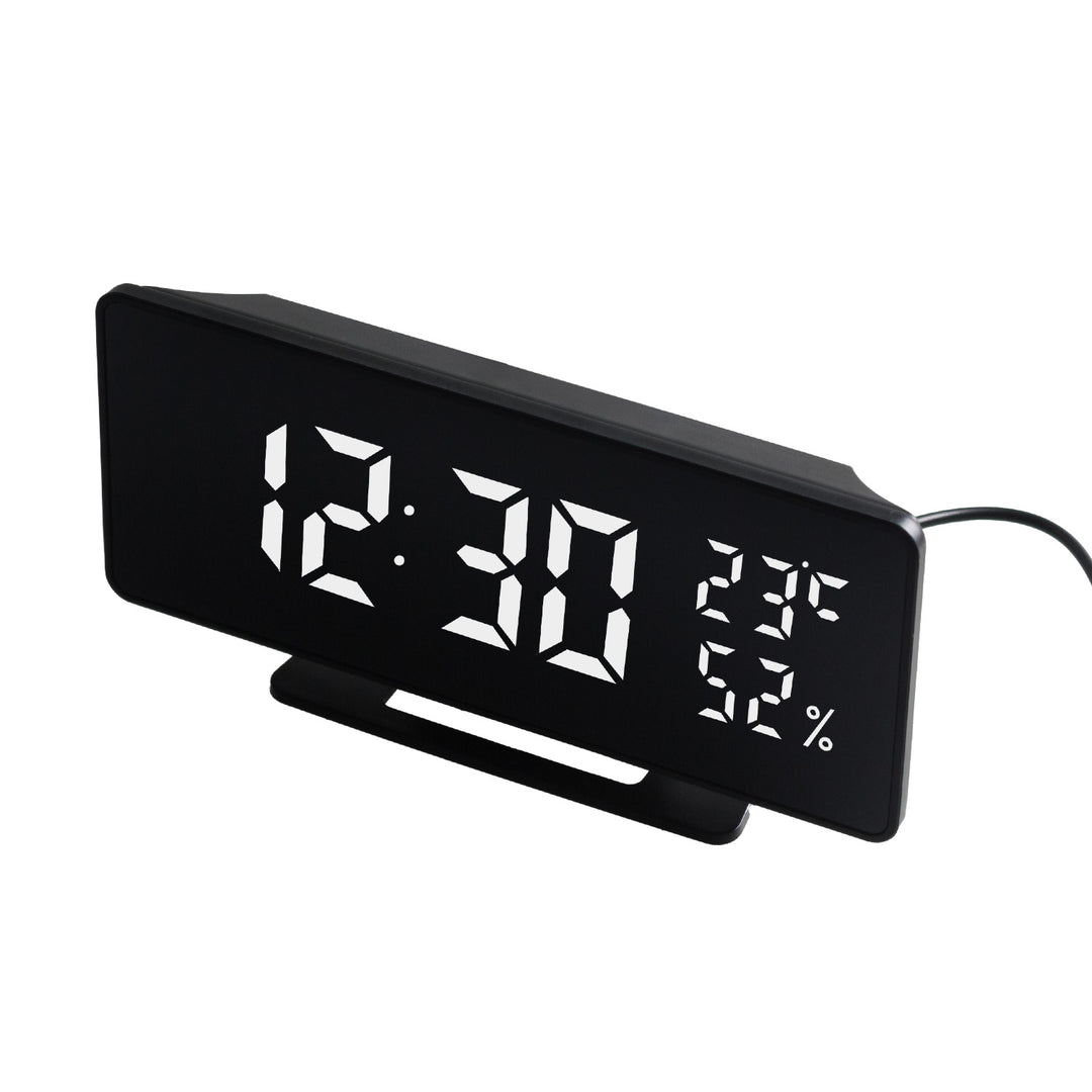 Uhr mit Alarm und Thermometer GreenBlue GB395 Hygrometer Schwarz