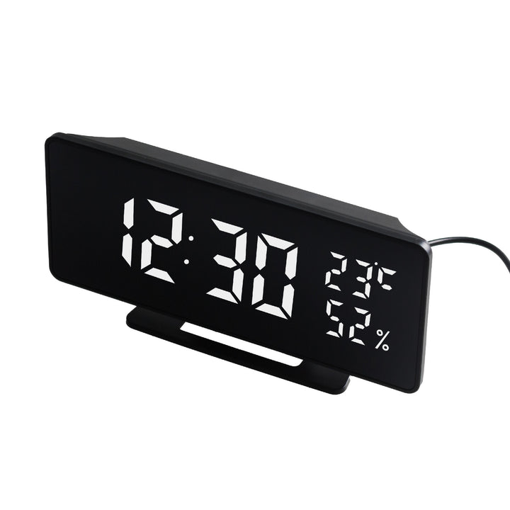 Uhr mit Alarm und Thermometer GreenBlue GB395 Hygrometer Schwarz