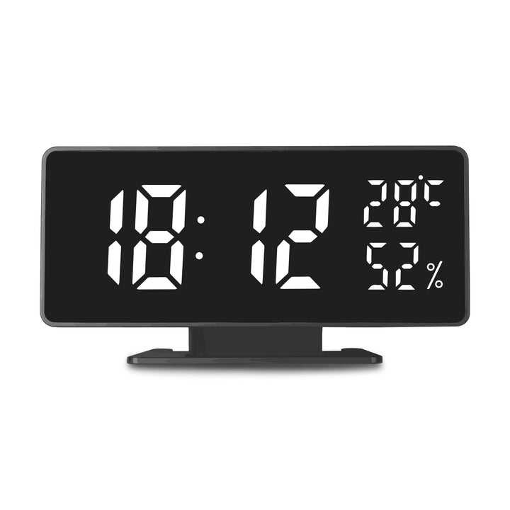 Uhr mit Alarm und Thermometer GreenBlue GB395 Hygrometer Schwarz