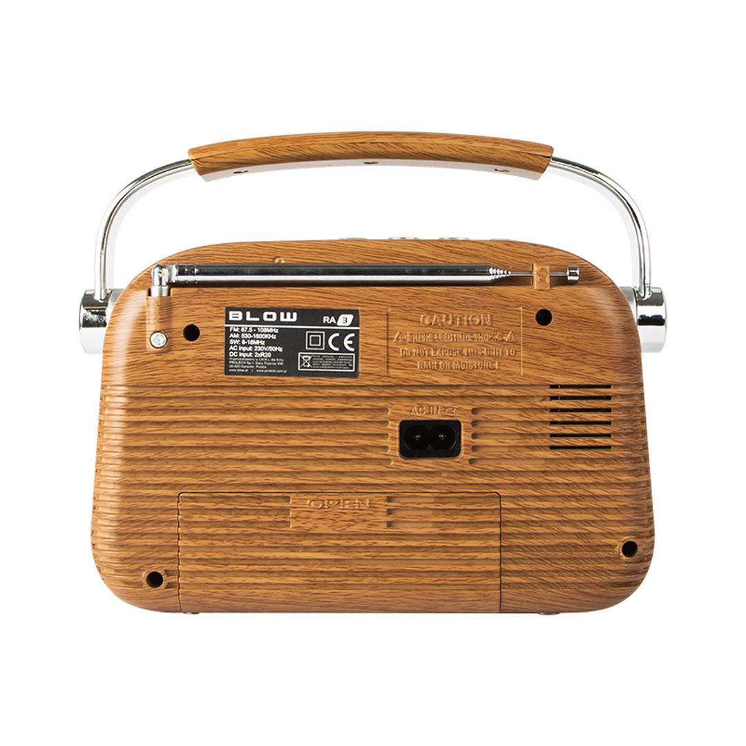 Tragbares analoges AM/FM-Bluetooth-Radio RA3 Batterie- und Netzstromversorgung Blow