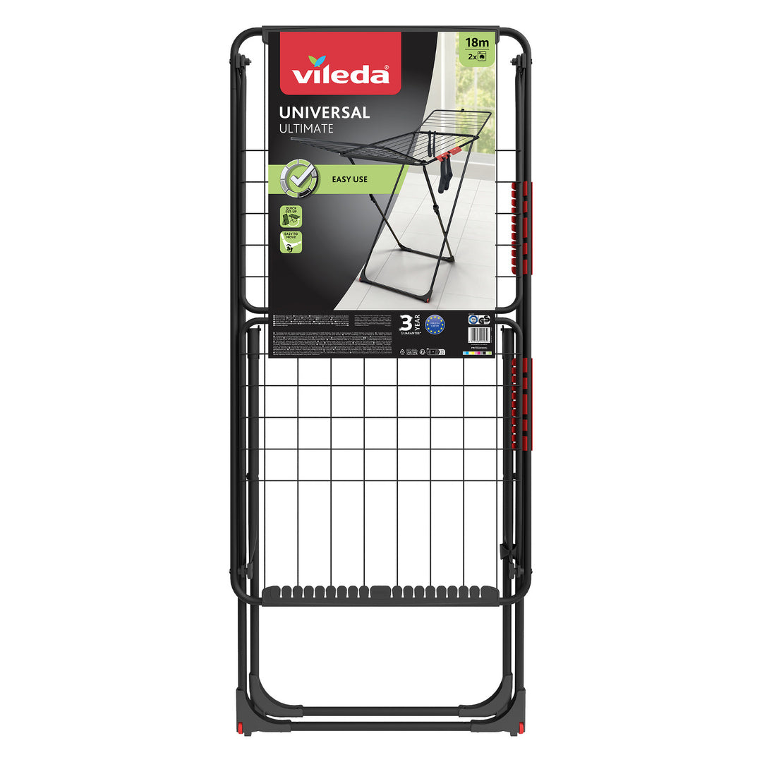 Vileda Wäschetrockner, Trockenfläche 18m, schwarz, Universal Ultimate