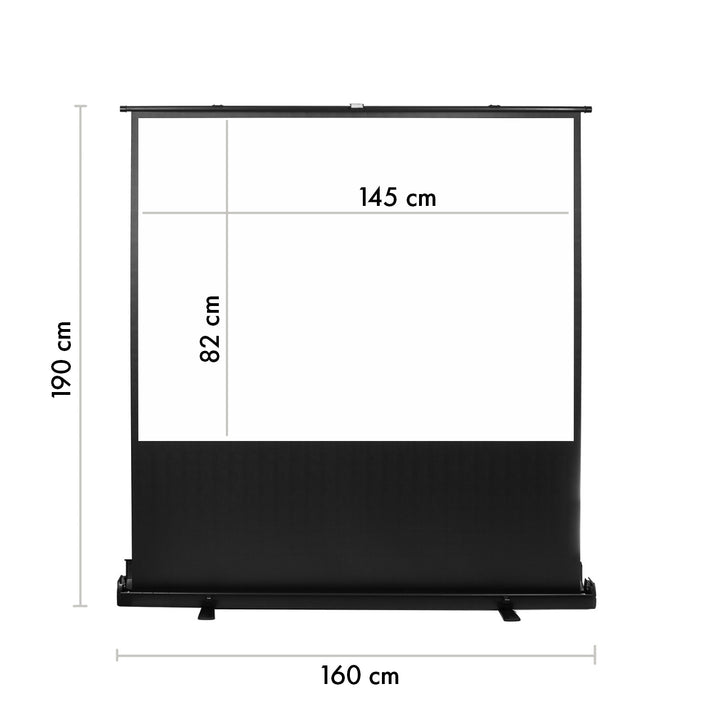 Tragbare Projektionswand Maclean, kompakt, Bodenprojektionswand, 66", 16:9, MC-210