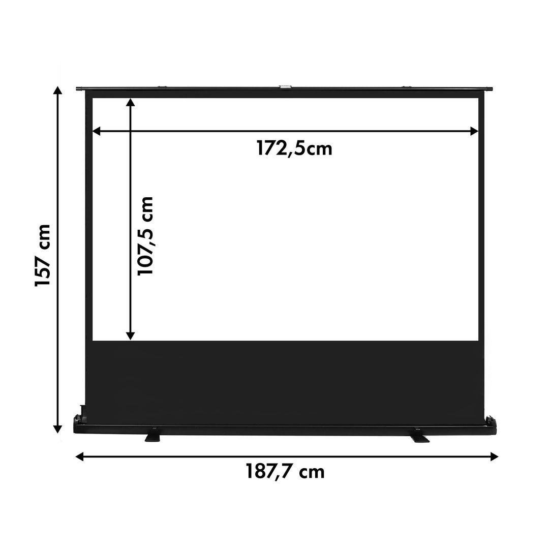 Tragbare Projektionswand Maclean, kompakt, Bodenprojektionswand, 100", 4:3, MC-211
