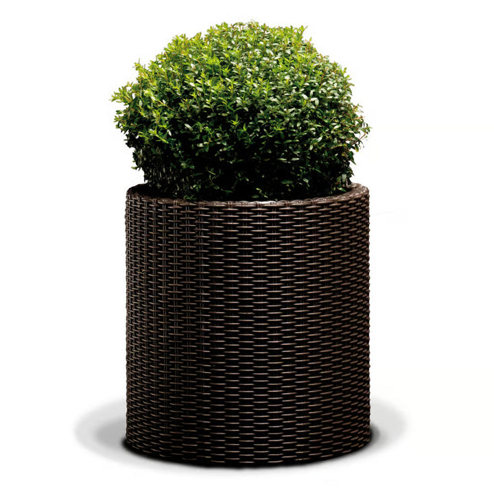 Keter Blumentopf, rund, Durchmesser 43,7 cm, Whiskey braun Cylinder Planter L