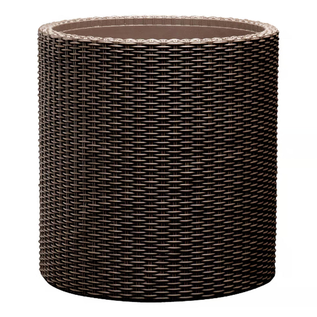 Keter Blumentopf, rund, Durchmesser 43,7 cm, Whiskey braun Cylinder Planter L