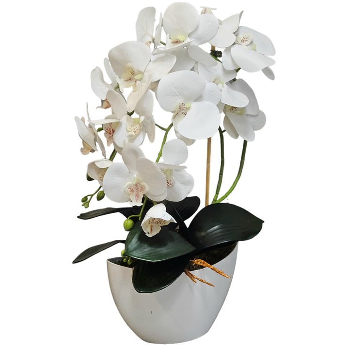 Künstliche Orchidee im Topf Kunstblumen Kunstpflanzen 50 cm
