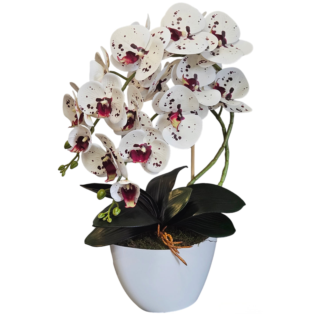 Damich künstliche Orchidee, Blumen, aus Gummi, 2pgk