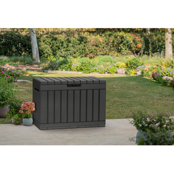 Keter Gartenbox, Graphit, Aufbewahrungsbox, 190L, Kentwood
