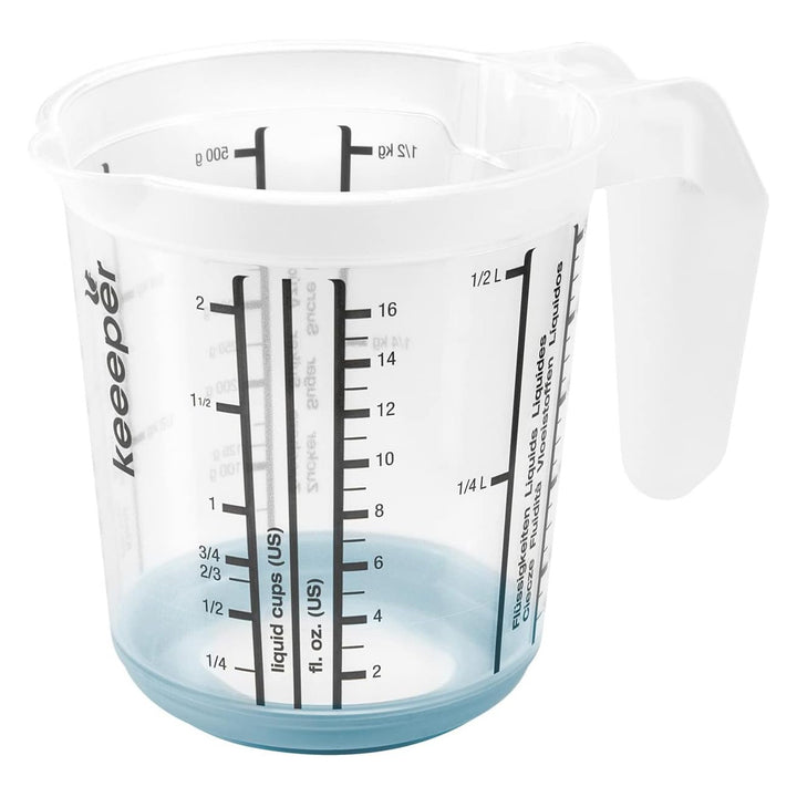 Keeeper Messbecher, rutschfest, mit Henkel, 0,5l, nordisch blau, Masimmo