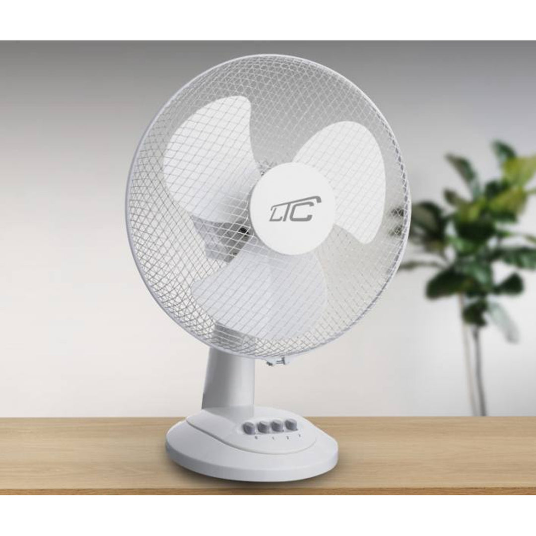 LTC Tischventilator, oszillierend, winkelverstellbar, 38W, weiß, LXWT20