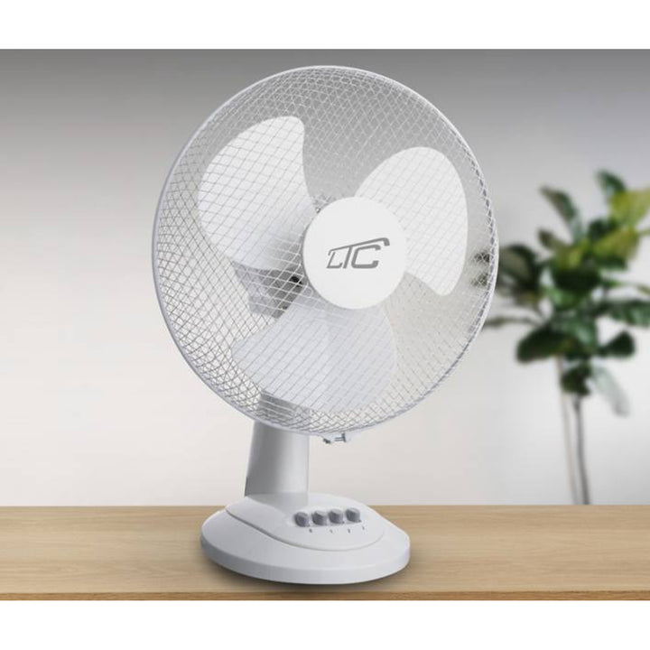 LTC Tischventilator, oszillierend, winkelverstellbar, 38W, weiß, LXWT20