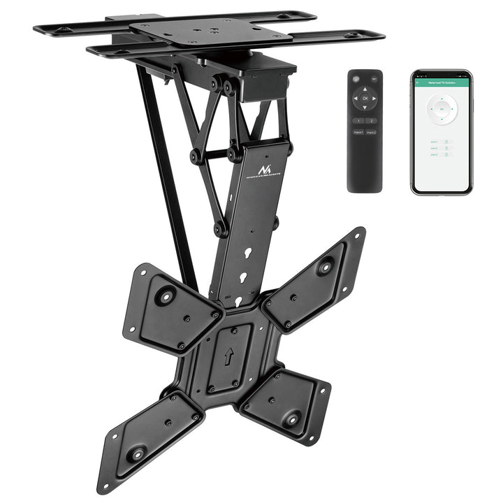 Maclean elektrische Deckenhalterung für TV, TUYA-Unterstützung, max VESA 600x400, 90st schwenkbar, 23"-65", 30kg, MC-491