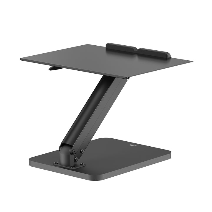 Maclean Schreibtischständer für Monitor oder Laptop, Gasfeder, zum Stehen und Sitzen, schwarz, MC-493