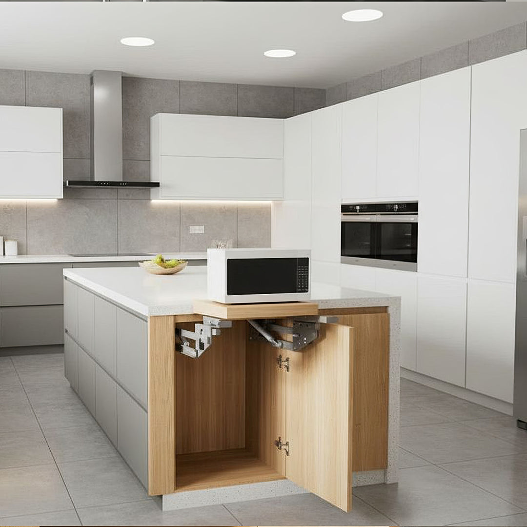 Lift, ausziehbares Einbau-Küchenregal 5-20kg. 820x168x106mm MC-497