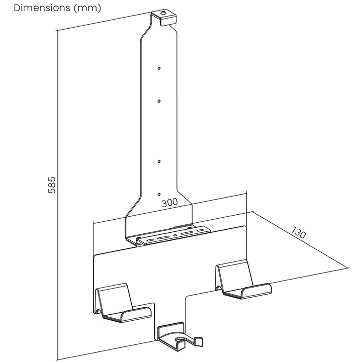 Wandhalterung weiß für Playstation 5 Konsole mit Padhalterung, 10kg max, NanoRS RS181
